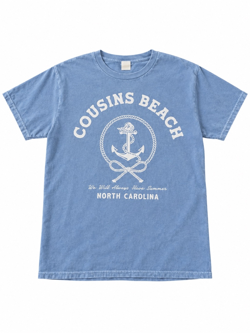 Altar'd State Cousins Beach Anchor Tee - Blue & White